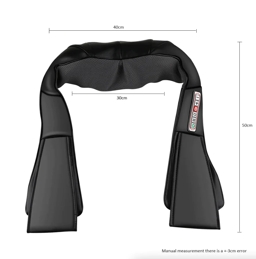 Back Neck and Shoulder Massager with Heat Deep Tissue 3D Kneading Pillow