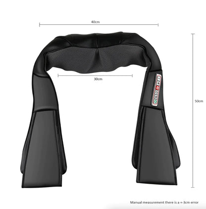 Back Neck and Shoulder Massager with Heat Deep Tissue 3D Kneading Pillow